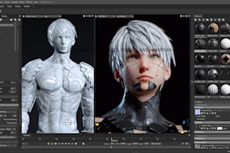 design unreal 3d character model, 3d game character animation blender unity maya