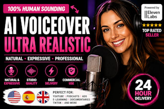 create a realistic ai voiceover for your videos, ads and podcasts