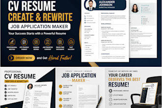 make craft enhance professional cv resume create rewrite job application maker