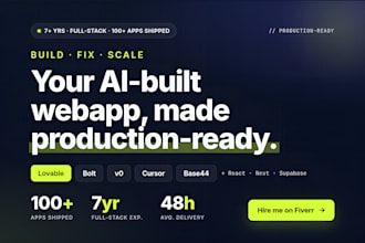 build fix improve your webapp with lovable, base44, bolt, cursor, v0