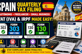 do spain quarterly tax filing autónomo vat irpf form 303 130 accounting