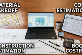 do material takeoff, quantity takeoff and construction cost estimation with boq