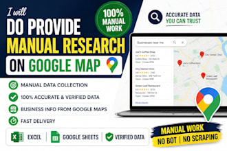 do provide manual research on google map