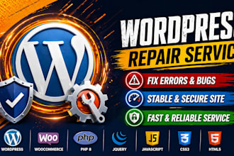 solve wordpress website bugs and technical issues