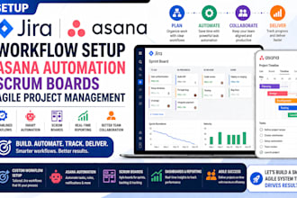 setup jira workflow asana automation scrum boards agile project management