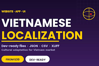 localize your website or app to vietnamese
