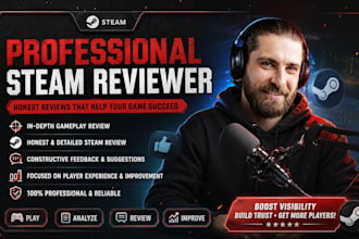 beta test and give detailed review of your steam game