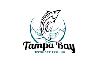 design outdoor offshore fishing camp logo