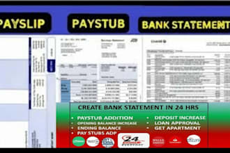 do your bank statements and audit for loans and other purposes