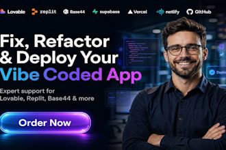 fix refactor and deploy your vibe coded app, lovable, replit, base44