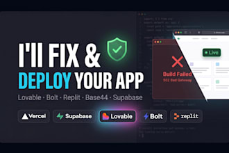 fix and deploy your lovable, replit, bolt, base44 or supabase app