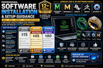 help you install and configure jewelry cad software step by step