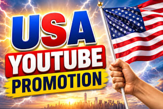 do USA youtube promotion, USA channel promotion, to USA active audience