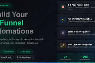 build your complete ghl funnel automation and CRM setup