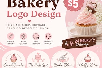 design a professional bakery and cake shop logo