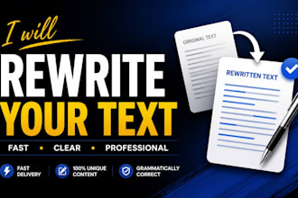 rewrite, paraphrase or improve your text professionally
