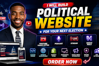 build a professional website for political campaigns and election candidates