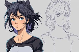 create vibrant and expressive anime character illustration