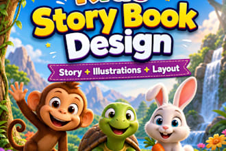 iwilldesign children story books with illustrations