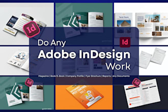 design and format all types of documents in adobe indesign