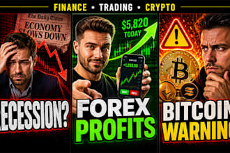 design finance and trading youtube thumbnails