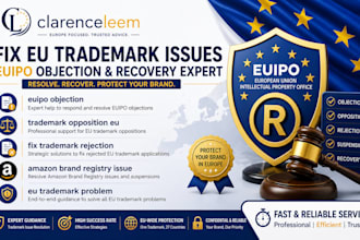 fix euipo trademark issues handle objection and recover rejected brand registry