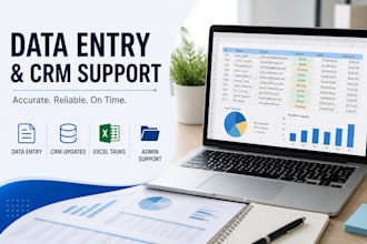 accurate data entry, CRM and admin tasks