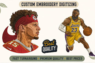 digitize custom embroidery patches for jackets and caps