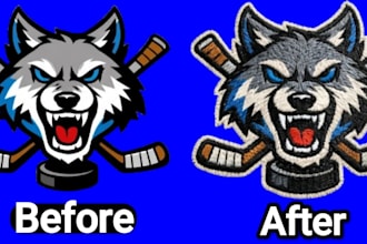 digitize embroidery patches for jackets and logo in dst pes