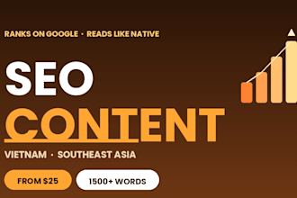 write SEO blog posts about vietnam and southeast asia market