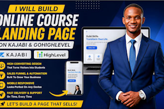 build a high converting online course landing page on kajabi and gohighlevel