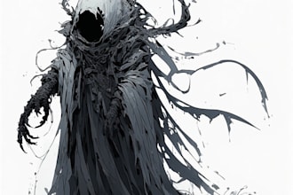 design spooky horror characters and nightmare creatures