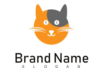 create unique and professional cat logo design