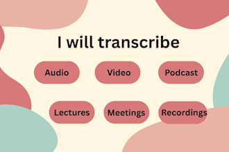 audio and video transcription