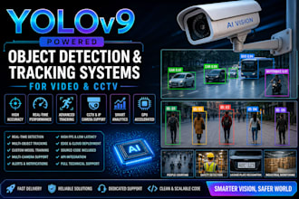 develop yolov9 powered object detection and tracking systems for video and cctv