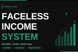 give you a premium guide to build a faceless income system and make money online