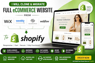 backup, clone, migrate, update shopify website or blog