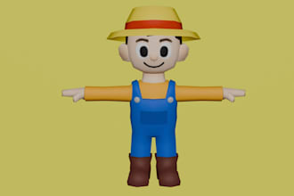 create low poly game ready characters