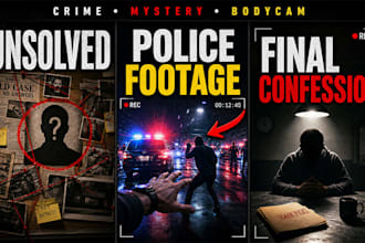 design true crime and mystery youtube thumbnails
