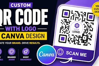 custom qr code canva design qr code logo , sticker canva qr code ebook template