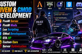 custom cars, garry mod, game mode, lua scripting, fivem server, fivem mod