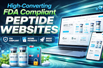 build high converting fda compliant peptide website with payment gateway
