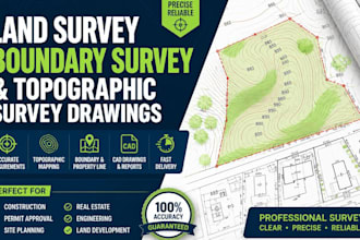 do land survey, boundary survey and topographic survey drawings