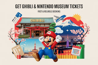 secure ghibli museum and nintendo museum reservations
