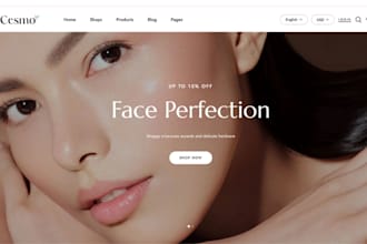 skincare cosmetics store beauty website skincare lipstick spa shopify store