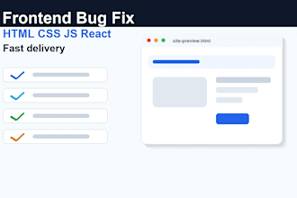 fix one HTML, CSS, javascript, react or tailwind website bug fast