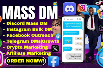 do whatsapp mass dm, discord mass dm, instagram mass dm, telegram mass dm