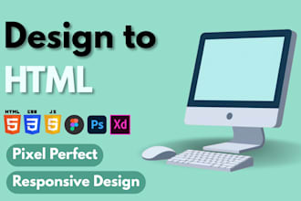 convert design to html with responsive design