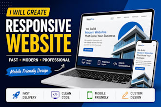 create responsive website or web page fast and clean