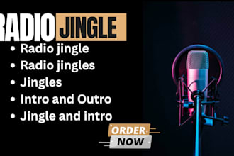 sing a custom jingle, commercial radio ad, podcast intro and outro music